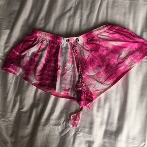 Pac Sun pink tie dye shorts